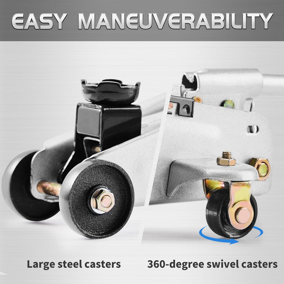 Floor Jack, Hydraulic Portable Car Lift Jack, 1.5 Ton (3,000 Lb) Capacity for Sedan and Coupe (Silver)